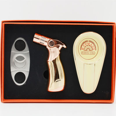 Jet Flame Butane Torch Briquet Allume-cigare Recharge Flamme Réglable Pour Bougie Pipe À Cigare